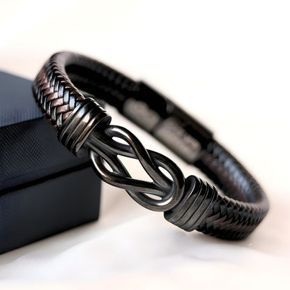 Zwart infinity armband NEW - Aan Mijn Schat