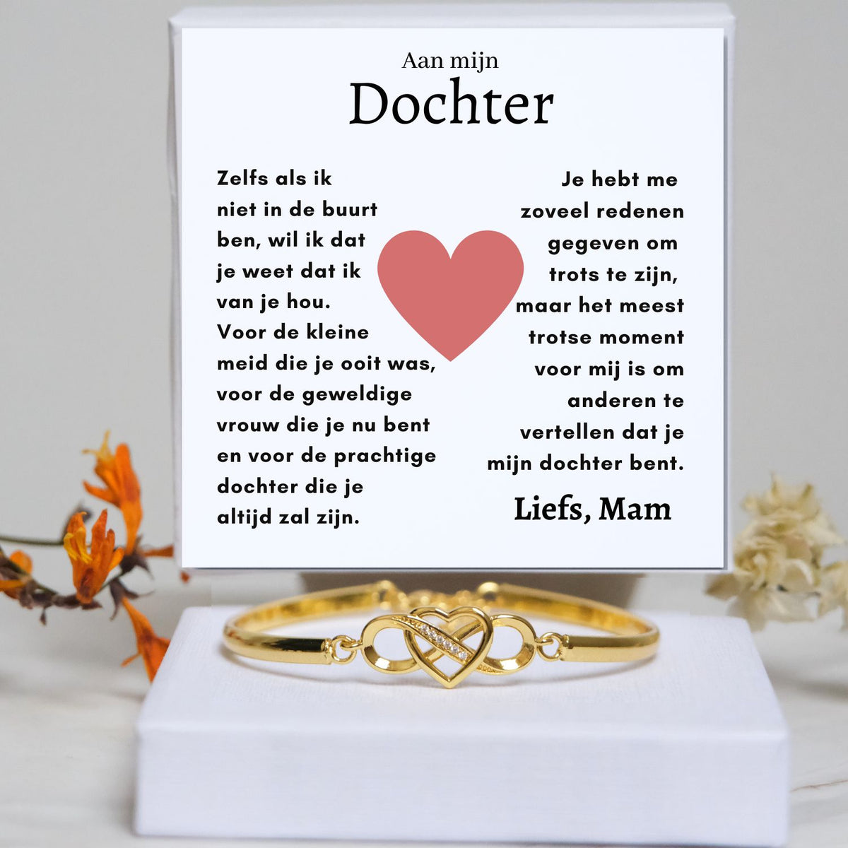 Infinity armband moeder en dochter in goud