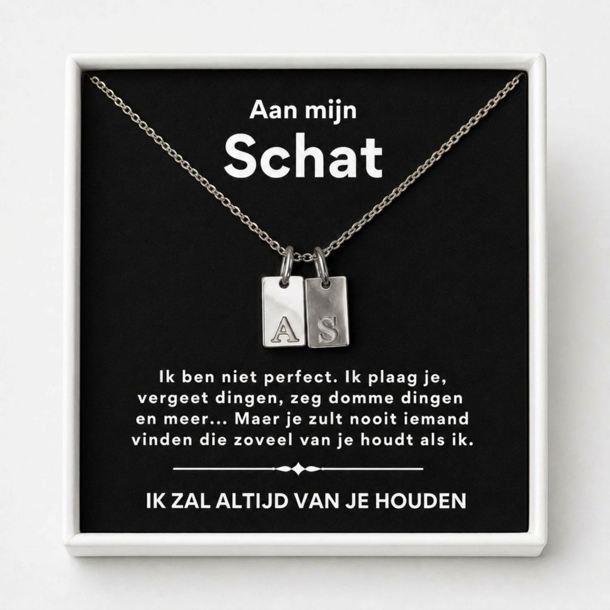 Initiaal ketting - Aan mijn schat