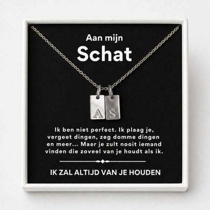 Initiaal ketting - Aan mijn schat