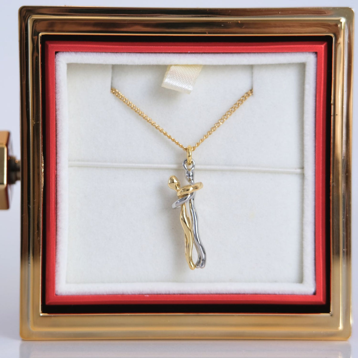 Eeuwige Roos Box - Knuffel ketting & Echte Roos