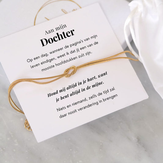Liefdesknoop armband voor moeder en dochter