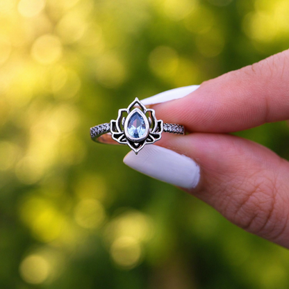 Lotus Ring Blauw - Begin opnieuw