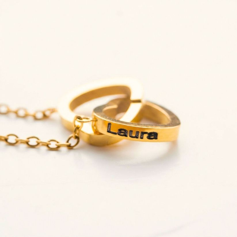 Eeuwige Roos Box - Gepersonaliseerde ketting & Echte Roos - Aan mijn schat