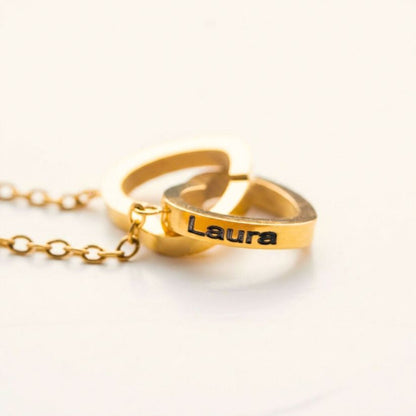 Eeuwige Roos Box - Gepersonaliseerde ketting & Echte Roos - Aan mijn schat