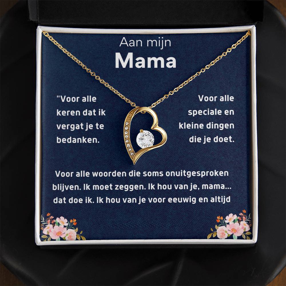 Aan mijn mama - Hart ketting Halsketting