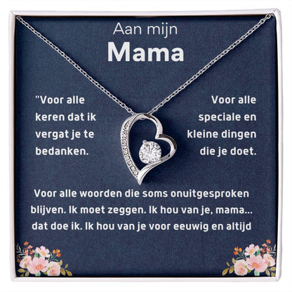 Aan mijn mama - Hart ketting Halsketting