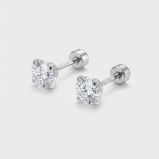 Zilveren oorstekers dames elegant klein - Amelia Sieraden