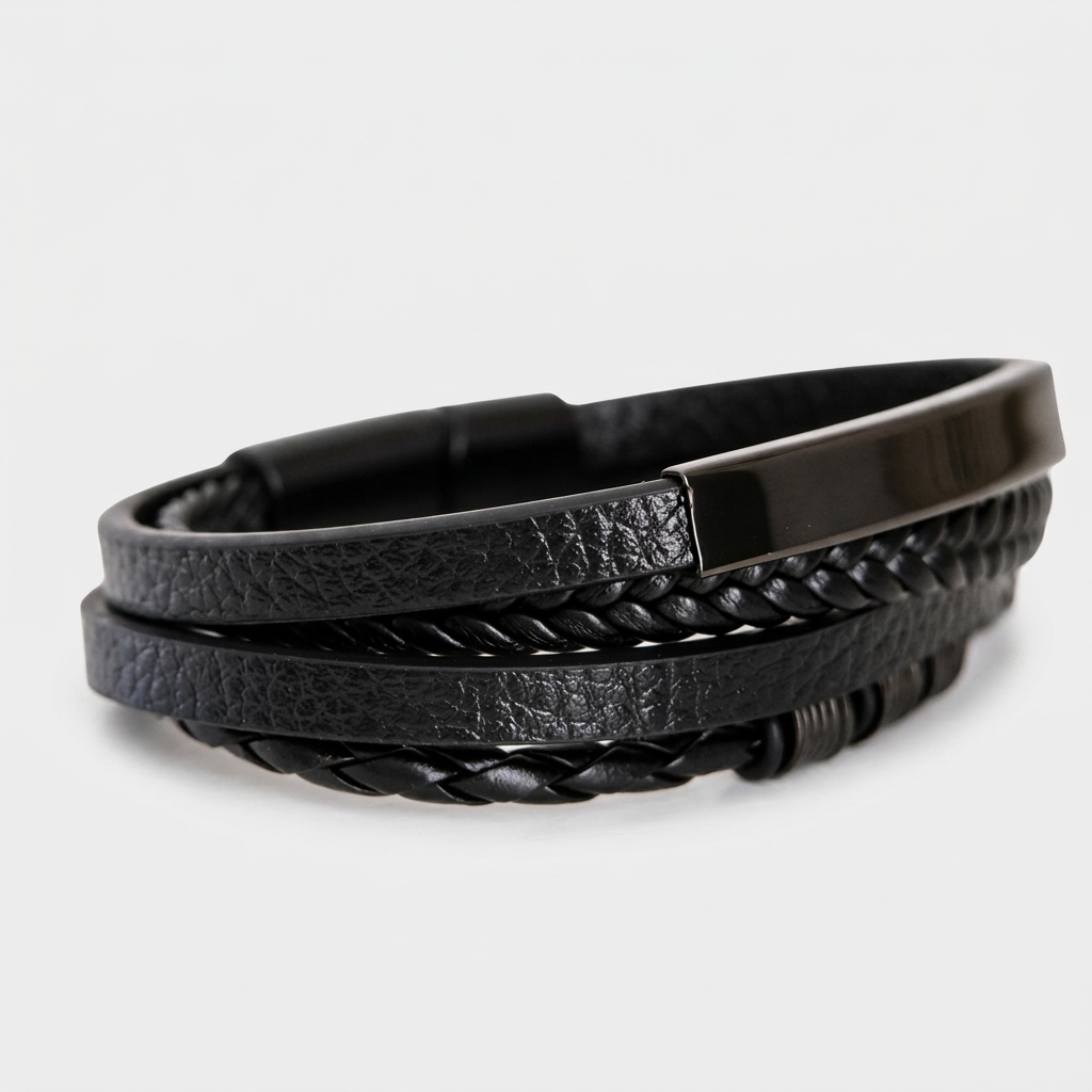 Layered Armband met Gravure - Aan mijn man