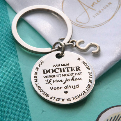 Familie letter sleutelhanger - Aan mijn Zoon/Dochter, Kleinzoon/Kleindochter & Schoonzoon/Schoondochter