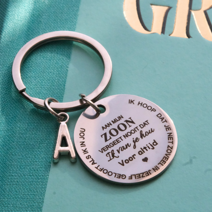 Familie letter sleutelhanger - Aan mijn Zoon/Dochter, Kleinzoon/Kleindochter & Schoonzoon/Schoondochter
