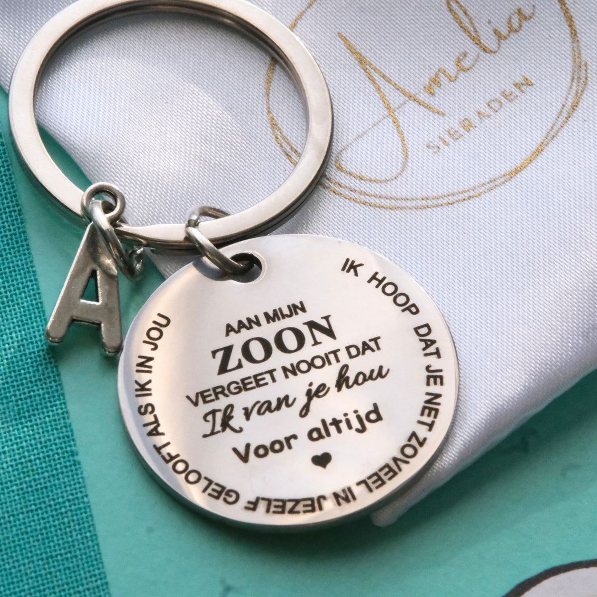 Familie letter sleutelhanger - Aan mijn Zoon/Dochter, Kleinzoon/Kleindochter & Schoonzoon/Schoondochter