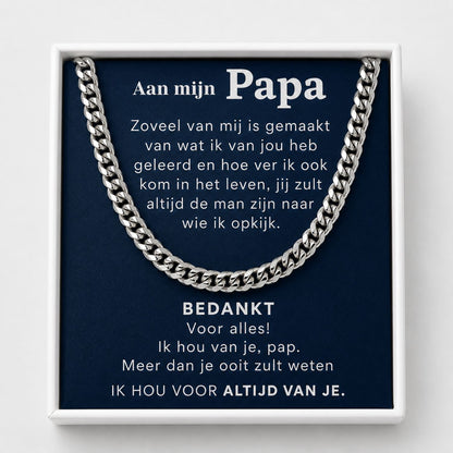 Papa Bedankt voor alles! - SCHAKEL KETTING