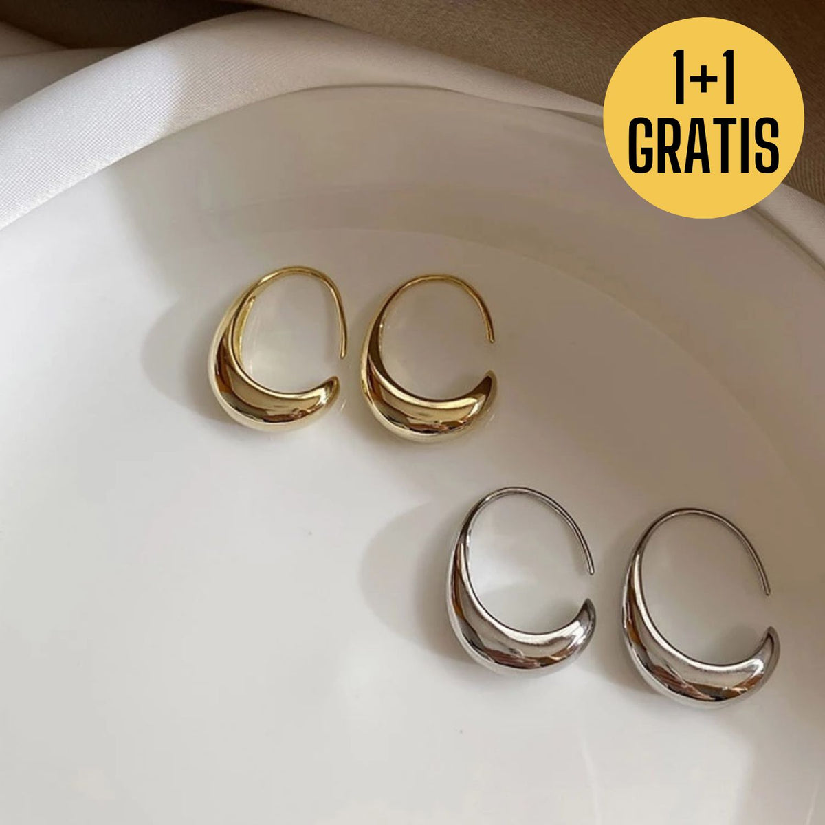 Zilveren hoop oorbellen cadeau dames - Amelia Sieraden