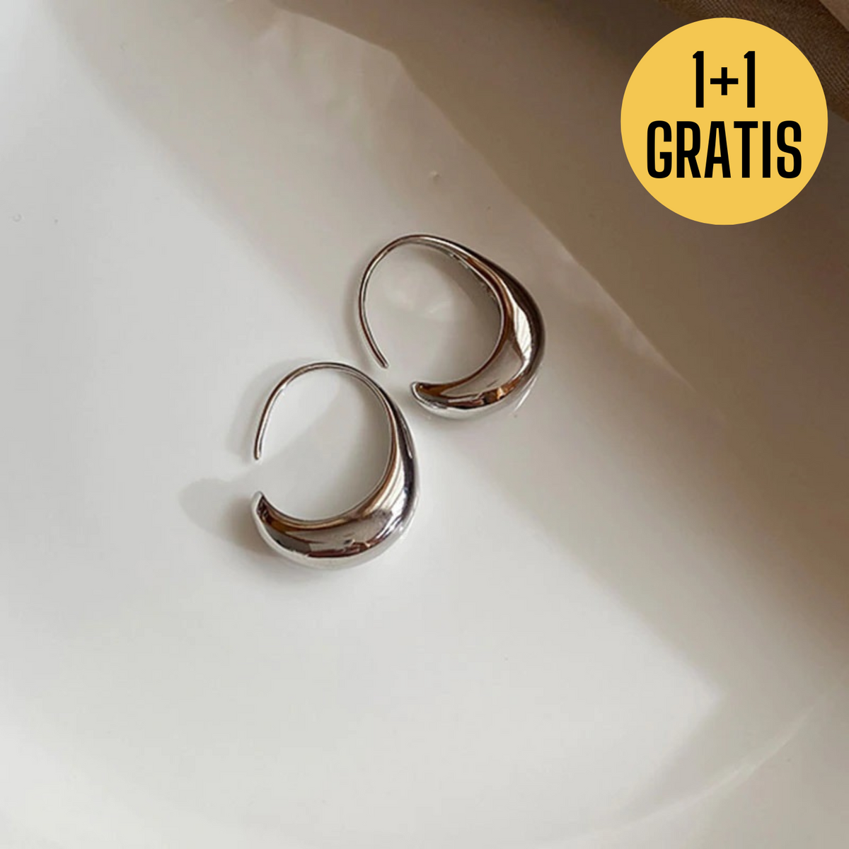 1+1 gratis hoop oorbellen cadeau dames - Amelia Sieraden