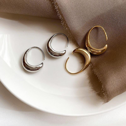 Gouden en zilveren hoop oorbellen dames - Amelia Sieraden