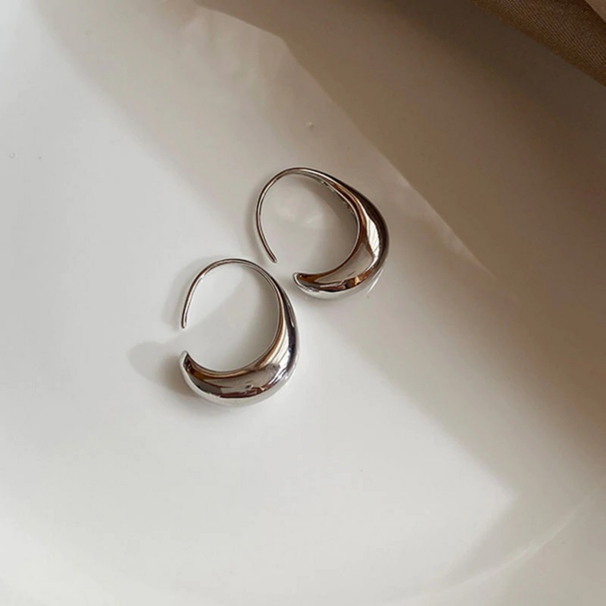 Zilveren hoop oorbellen set dames - Amelia Sieraden
