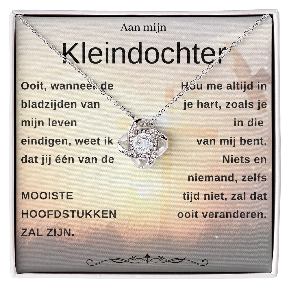 Liefdesknoop halsketting Aan mijn Kleindochter