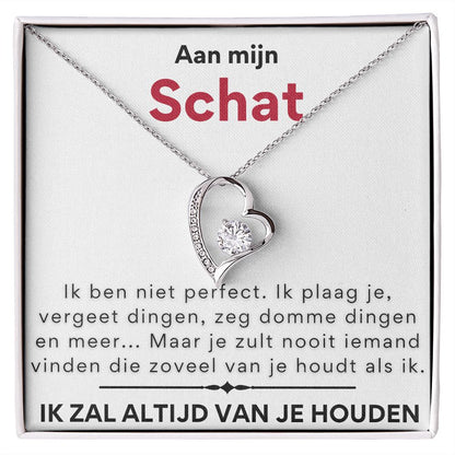 Schat, Ik ben niet perfect - Hart ketting