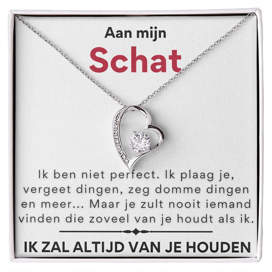 Schat, Ik ben niet perfect - Hart ketting
