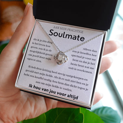 Aan mijn prachtige soulmate - Liefdesknoop Halsketting -
