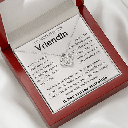 AAN MIJN PRACHTIGE VRIENDIN - Liefdesknoop Halsketting