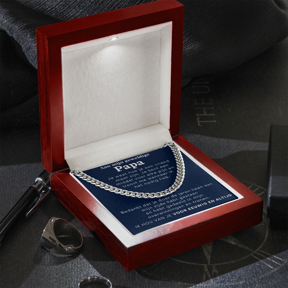 Papa mijn vriend, bedankt! - SCHAKEL KETTING