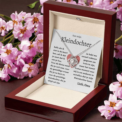 Aan mijn Kleindochter - Liefdesknoop Halsketting - Meest trotse moment