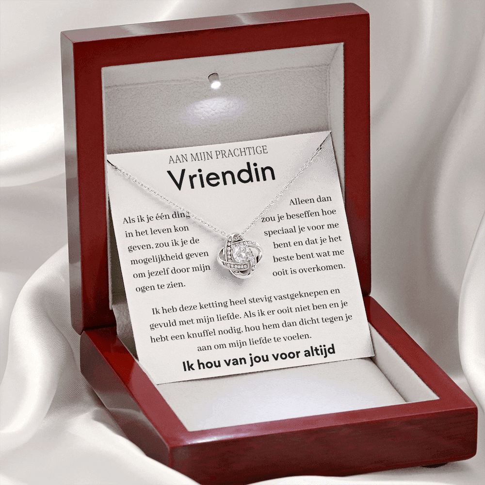 AAN MIJN PRACHTIGE VRIENDIN - Liefdesknoop Halsketting