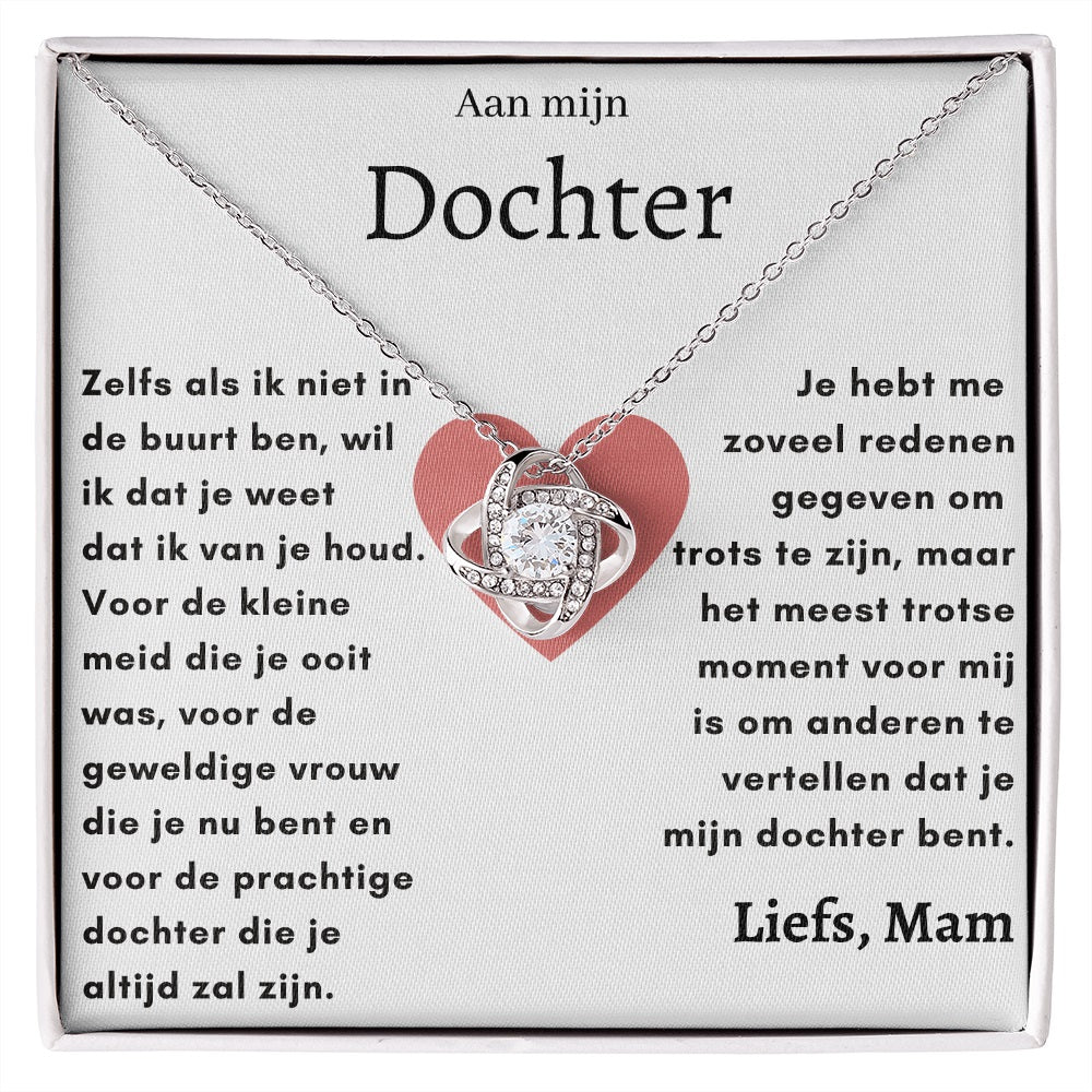 Liefdesknoop halsketting Aan mijn Dochter