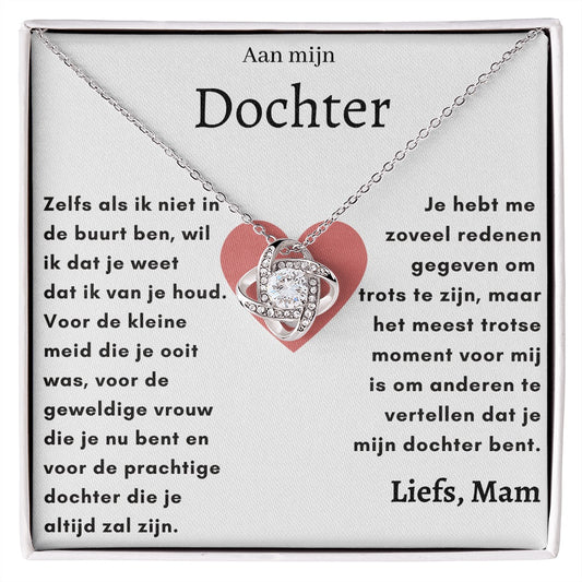Liefdesknoop halsketting Aan mijn Dochter