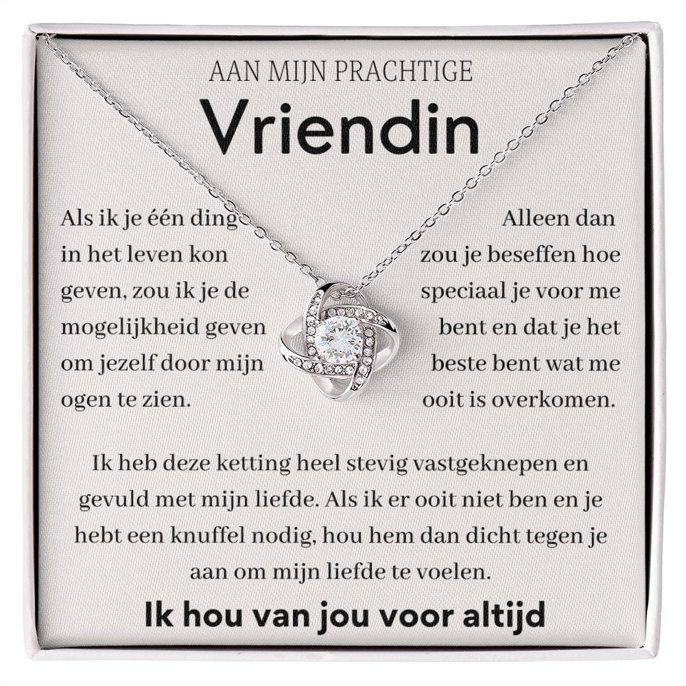 AAN MIJN PRACHTIGE VRIENDIN - Liefdesknoop Halsketting