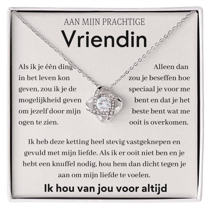 AAN MIJN PRACHTIGE VRIENDIN - Liefdesknoop Halsketting