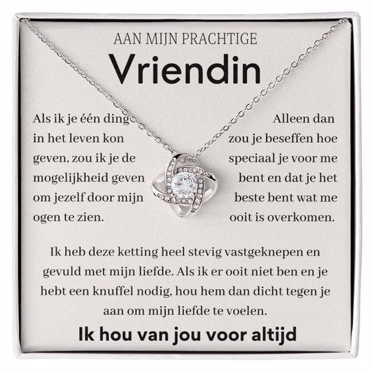 AAN MIJN PRACHTIGE VRIENDIN - Liefdesknoop Halsketting